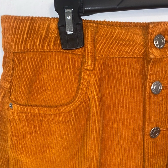 Zara Burnt Orange Button Down Skirt - Picture 3 of 4